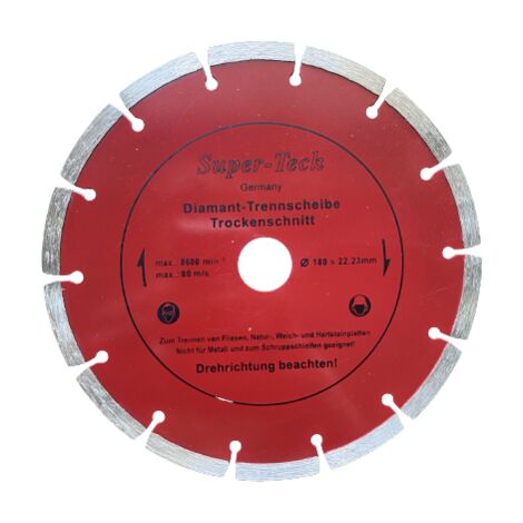 Disque diamant pour meuleuse 180mm – Alésage 22,2mm – Bord de coupe extra fin – Coupe précise sans éclat