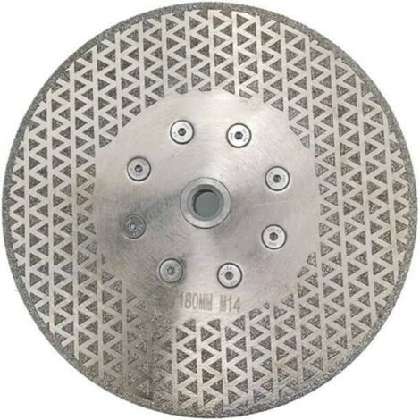 Disque diamant pour meuleuse 180 mm – Double face électroplaqué – Pour marbre, granit et carrelage – Haute efficacité de coupe