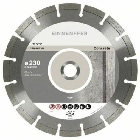 Disque diamant pour pierre et béton 230 mm (norme universelle)