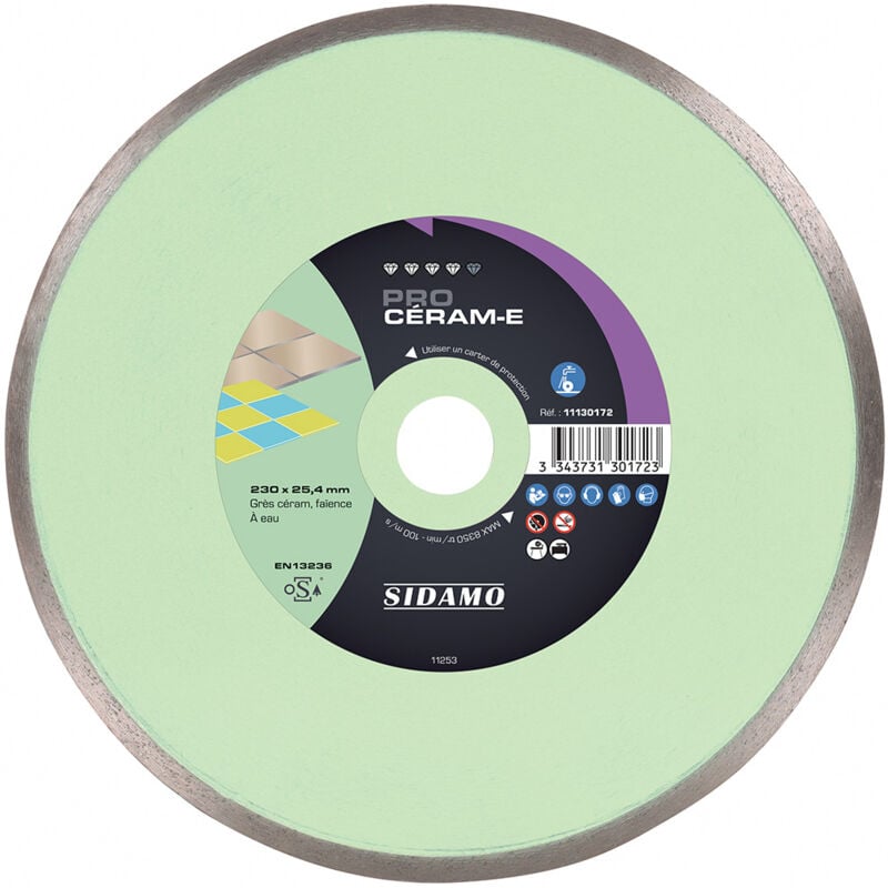 Sidamo - disque diamant pro ceram-e d. 230 x 25,4 x h 7 11130172