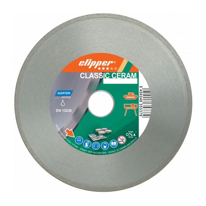 Norton - Disque diamant pro ceramic Glass Ø180 x 25,4 mm clipper