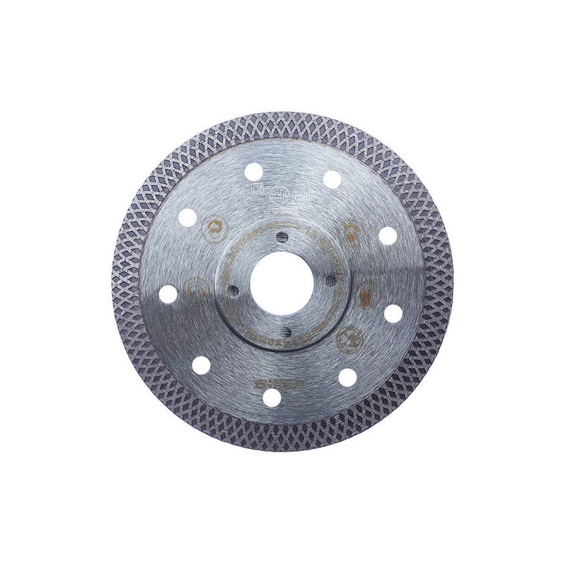 Disque Diamant Pro avec haute vitesse de coupe - 115 mm - 115 mm, 22,23 mm, 10 mm - 1,3 mm - Turbo croissillon - Idéal pour Grès Cérame, Granite,