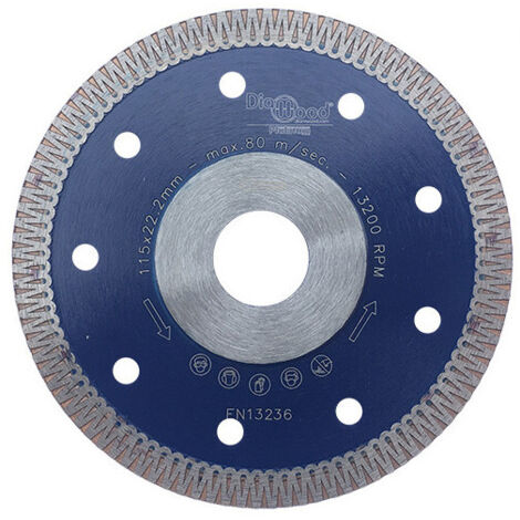 Disque Diamant Pro SCORPION D. 115 x Al. 22,23 x Ht. 8,5 x Ép. 1,3 mm - Grès Cérame, Granite, Marbre - Diamwood