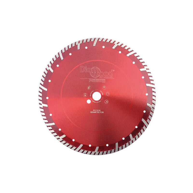 Disque Diamant Pro ultra sonic avec Technologie hpt - d. 350 x Al. 25,4 x Ht. 10 mm - Épaisseur : 3 mm - Polyvalent pour Tuile, Granit, Béton Armé