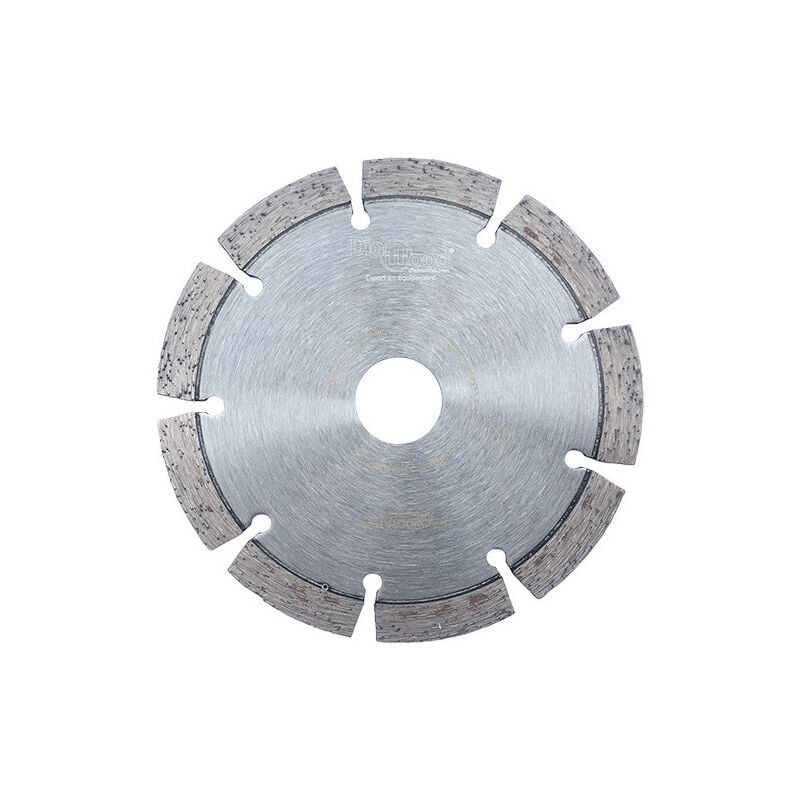 Disque diamant avec segments soudés laser - 1 pièce - 125 mm x 22,23 mm x 10 mm - Épaisseur 2,2 mm - 9 segments - Coupe à sec ou à eau, adapté pour