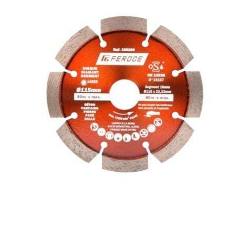 Disque Diamant Segment Laser 115 x 22.2mm FEROCE