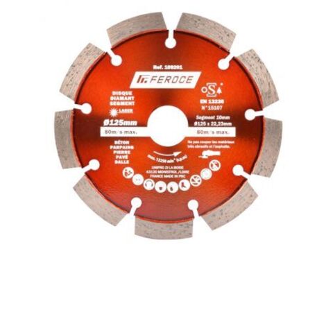 Disque Diamant Segment Laser 125 x 22.2mm FEROCE