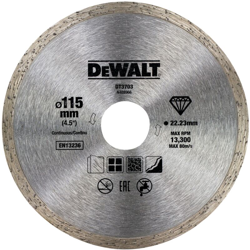 Meule abrasive Dia. 115mm x 1.6mm DeWALT Diamanté Prix pour 1 - vue 2