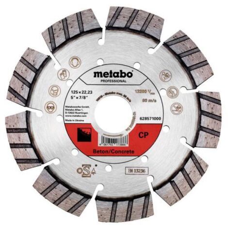 DISQUE DIAMANT SEGMENTÉ POUR BÉTON 12522,23MM - ME 628571000