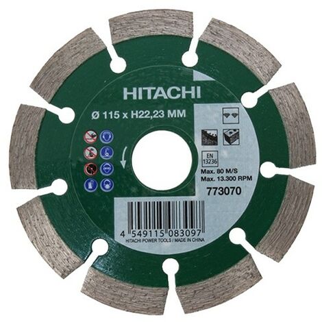 Disque diamant segmenté universel Pro D115 mm alésage 22.2 mm - HITACHI HIKOKI 773070