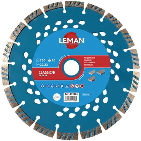 DISQUE DIAMANT SEGMENTS 230X22.23 HT10 - 772304 - LEMAN