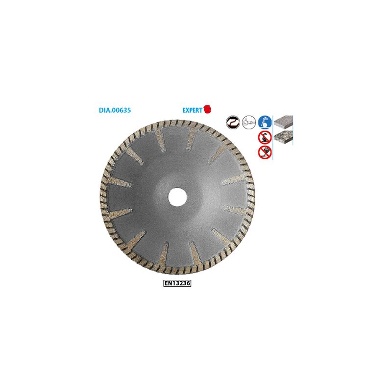 Leman - Disque diamant concave granit béton Expert ø 125 Ep. 2,8mm