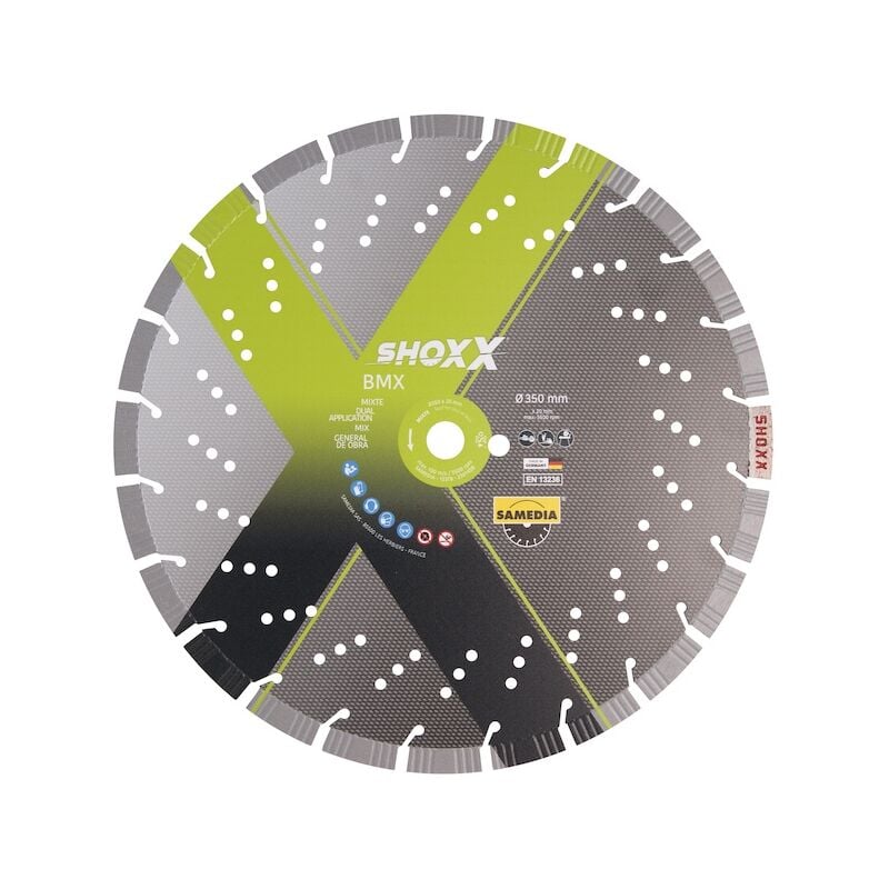 Samedia - Disque diamant shoxx bmx - ø 350 mm - Alésage 25.4 mm