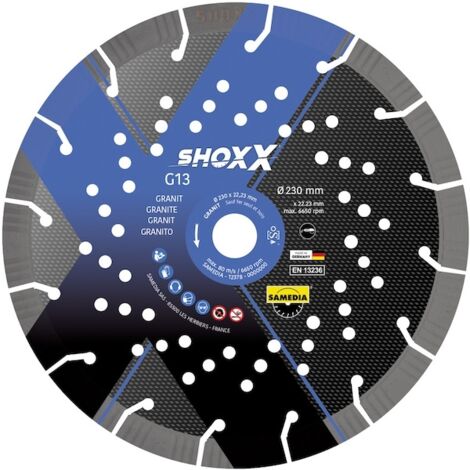 Disque diamant SHOXX G13 - Ø 125 mm - Ø alésage 22.2 mm - SAMEDIA
