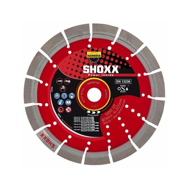 Samedia - Disque diamant shoxx 17 diam 350 mm hauteur diamantee 17 mm
