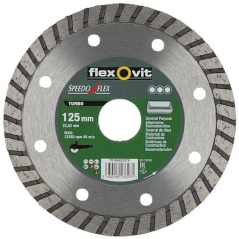 Disque diamant SPEEDOFLEX TURBO - Ø 125 mm - Ø alésage 22.2 mm - FLEXOVIT
