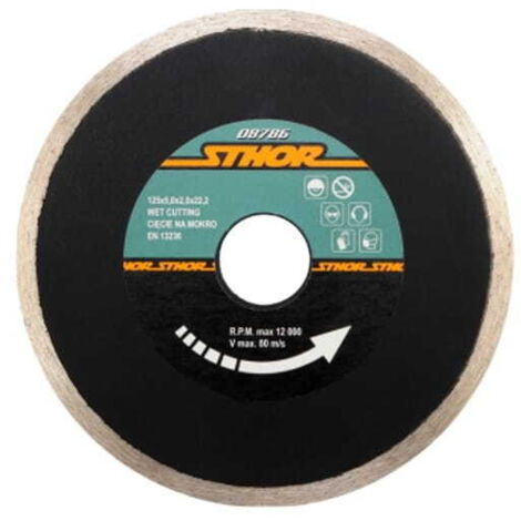 DISQUE DIAMANT STHOR 125 x 22,2 COMPLET, POUR CÉRAMIQUE 08786