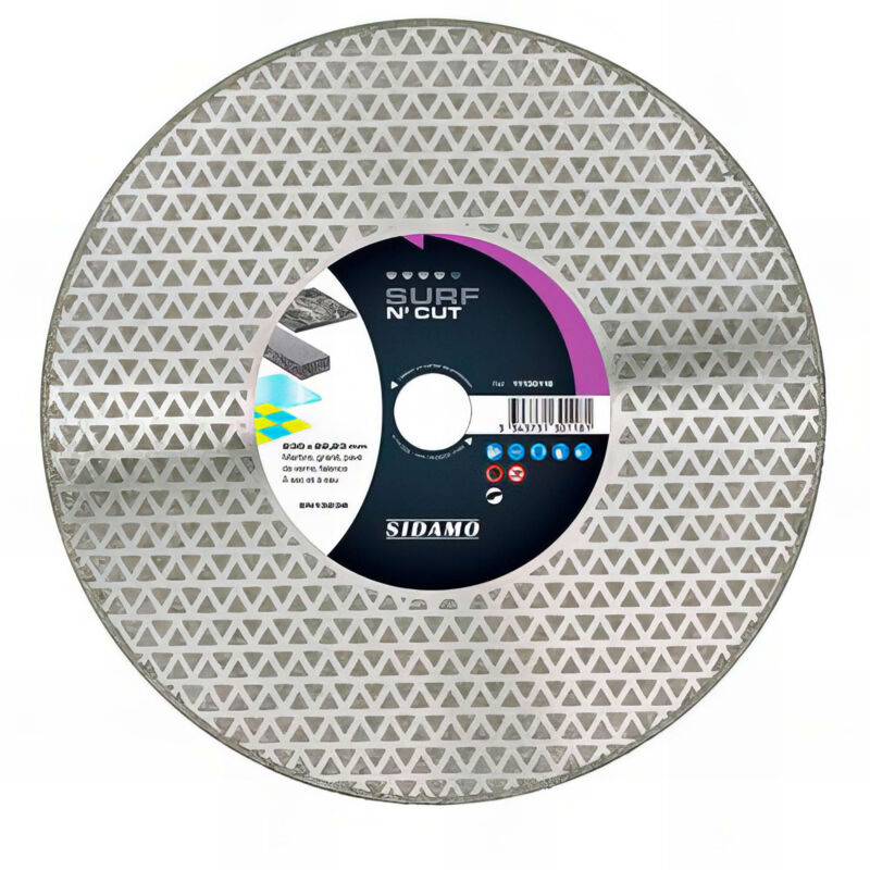 Disque diamant SURF N' CUT D. 230 x M14 x H 3 mm Marbre / granit - 11130119 - Sidamo