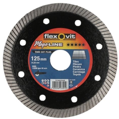 Disque diamant THIN CUT plus - Ø 125 mm - Ø alésage 22.2 mm - FLEXOVIT