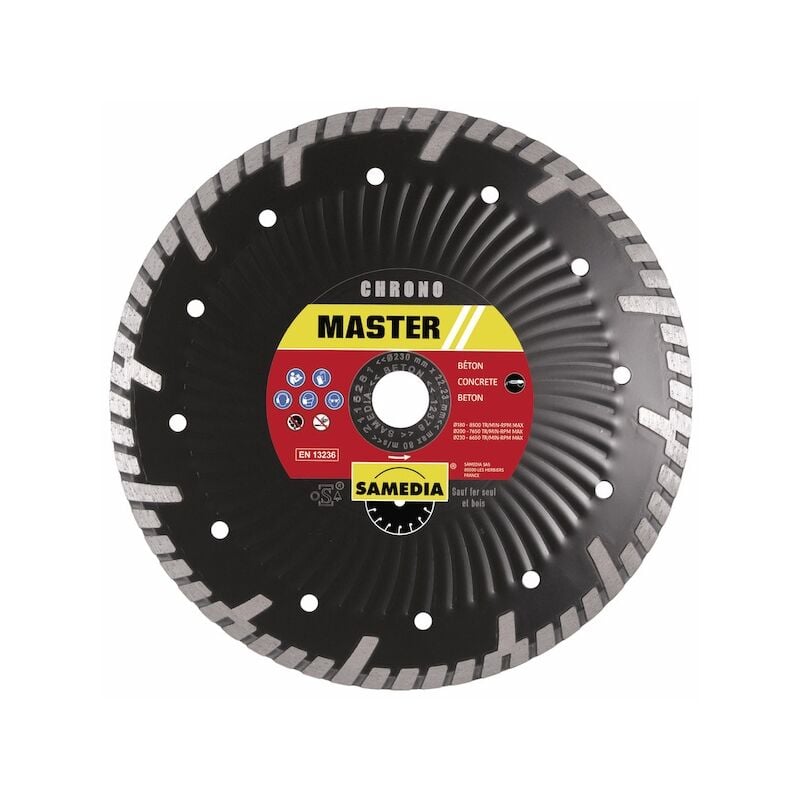 Disque diamant master chrono - ø 230 mm - ø alésage 22.2 mm Samedia
