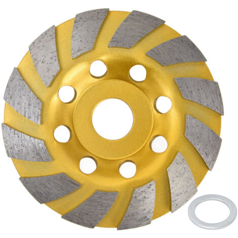 Disque diamant turbo 115mm pour meuleuse maçonnerie, segments à coupe rapide pour béton et matériaux durs.