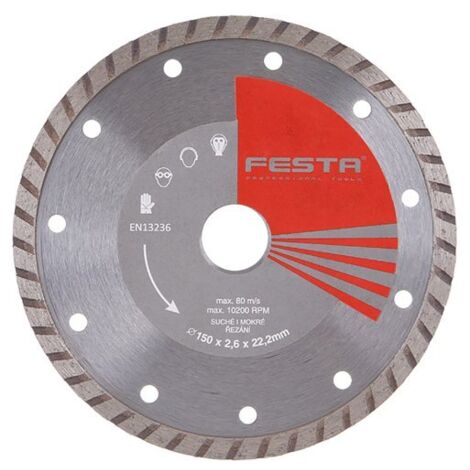 Disque diamant Turbo 150x2,6x22.2mm - Usage professionnel