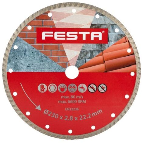 Disque diamant Turbo 230x2,6x22.2mm - Usage professionnel