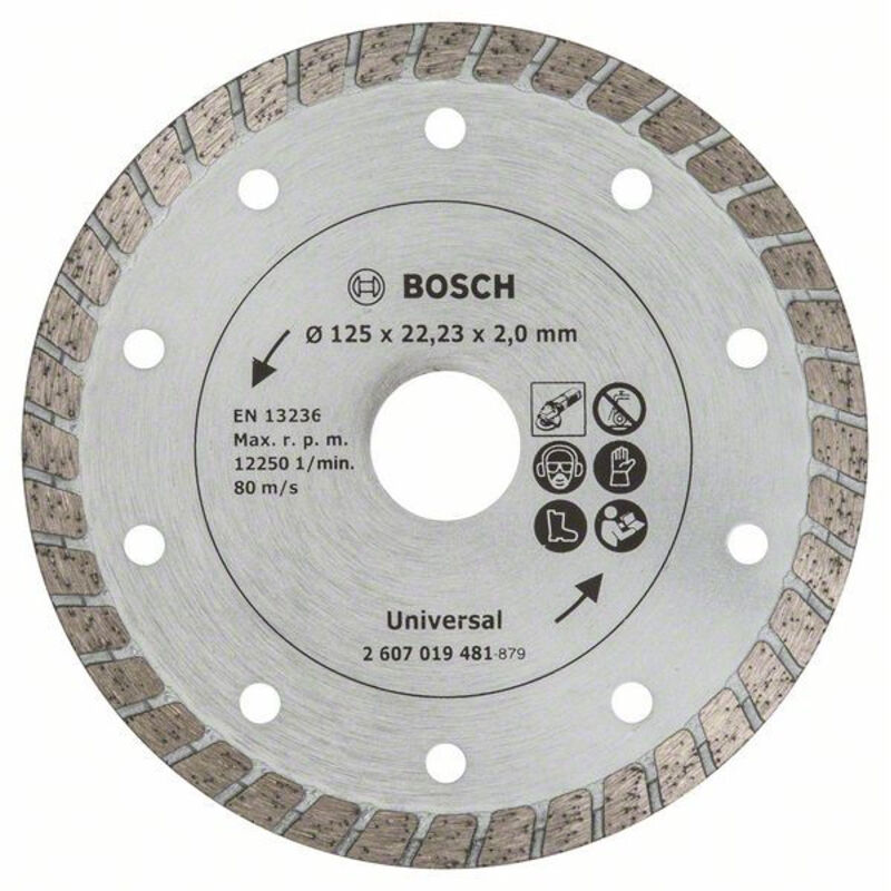 BOSCH  Accessories 2607019481 Disque diamant pour Meuleuse Turbo 125 mm