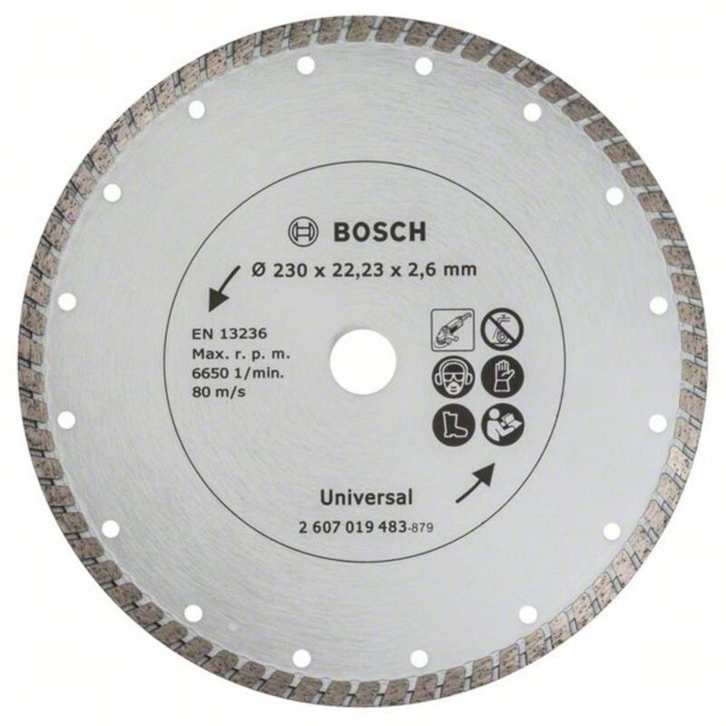 Bosch - Disque diamant Turbo pour meuleuse Ø230mm 2607019483