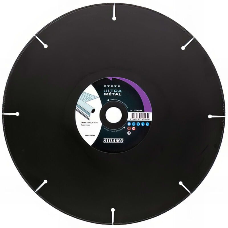 Sidamo - Disque diamant ultra metal d. 350 x Ht 3,5 x Al. 25,4 mm. Inox, acier