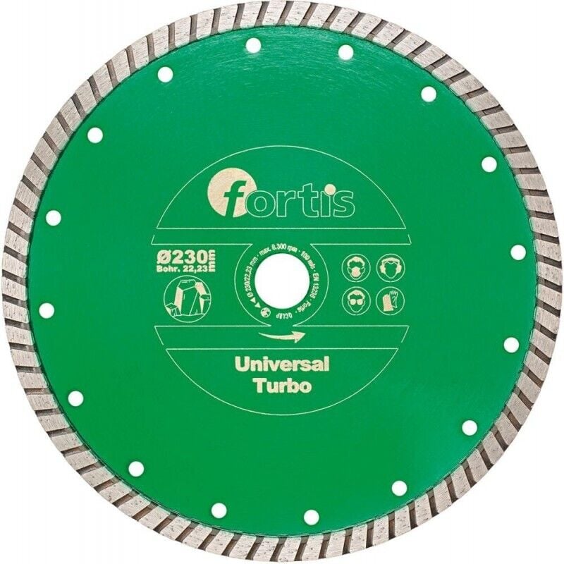 FP - Disque diamant Universal Turbo ø 230 mm turbo 10 mm Alésage 222 mm fortis