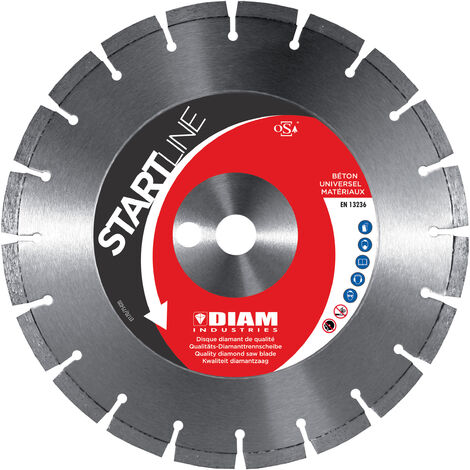 DISQUE DIAMANT UNIVERSEL MATERIAUX TB85 DIAMETRE 350 ALESAGE 25 BETON PIERRE BRIQUES PARPAINGS