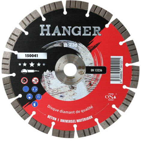 Disque diamant universel Premium 230mm hauteur 12mm pour le béton segment - HANGER - 150041