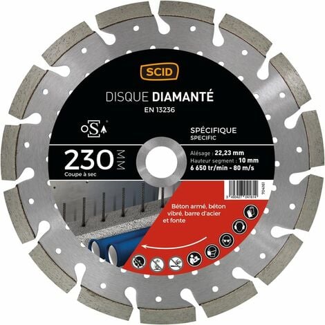 Disque diamant diamètre 230 mm - Provence Outillage
