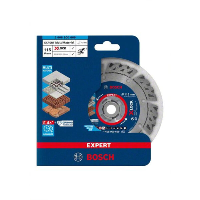 Bosch - Disque à tronçonner diamant x-lock Expert MultiMaterial