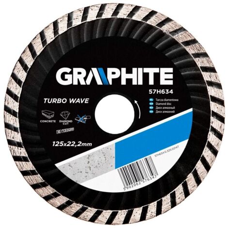 Disque diamanté 125 x 22,2 mm turbo wave 57H634