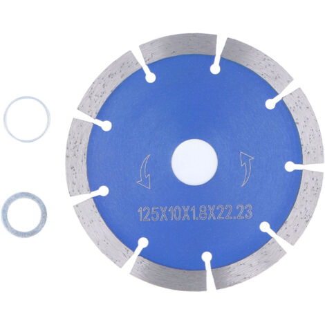 Disque diamanté 125mm pour coupe à sec marbre granit béton - Lame circulaire durable