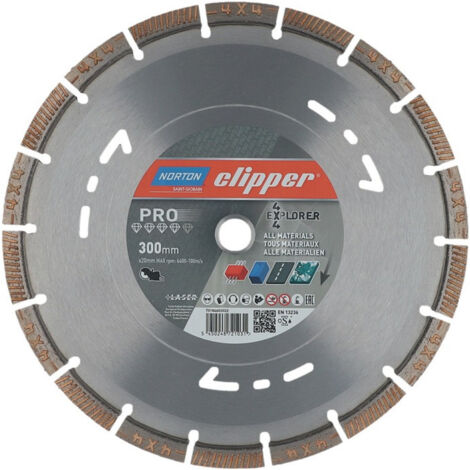 Disque diamanté 4 x 4 Explorer D. 300 mm perçage de 20 mm pour tronç