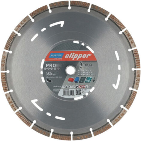 Disque diamanté 4 x 4 Explorer D. 350 mm perçage de 20 mm pour tronç