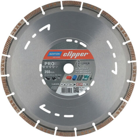 Disque diamanté 4 x 4 Explorer D. 350 mm perçage de 25.4 mm pour tro
