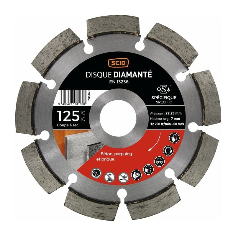 Scid - Disque diamanté à déjointoyer Diamètre 125 mm