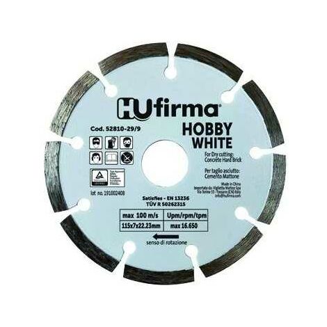 Disque Diamanté à Secteurs Hu-Firma Hobby Blanc Diam. mm. 115