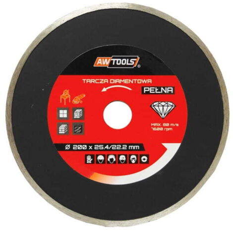 Disque diamanté AWTOOLS 250 x 25,4-22,2 / complet