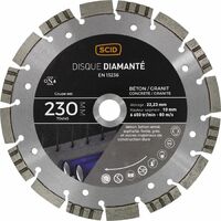 Disque Diamant CARAT Diamètre 230 Mm - Pour Coupe Carrelage Et Matériaux Durs Jusqu'à 20 Mm D'épaisseur