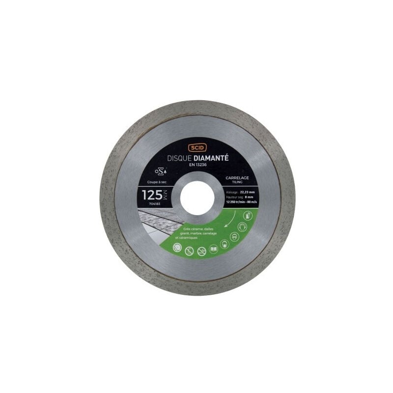Scid - Disque diamanté carreleur pro super finition 125mm