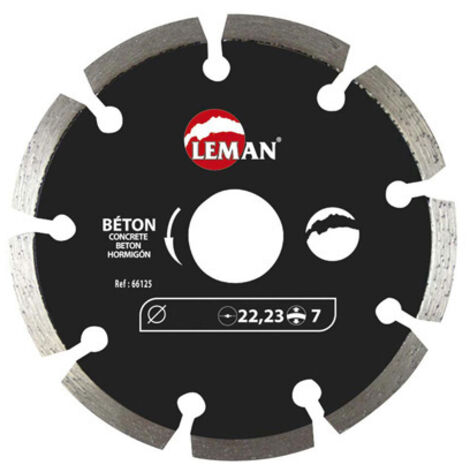 Disque diamanté général 115mm segmenté 66115 leman