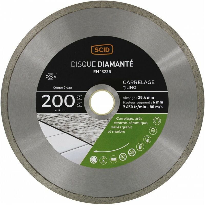 Scid - Disque grés cérame et carrelage 200 25,4/22,23