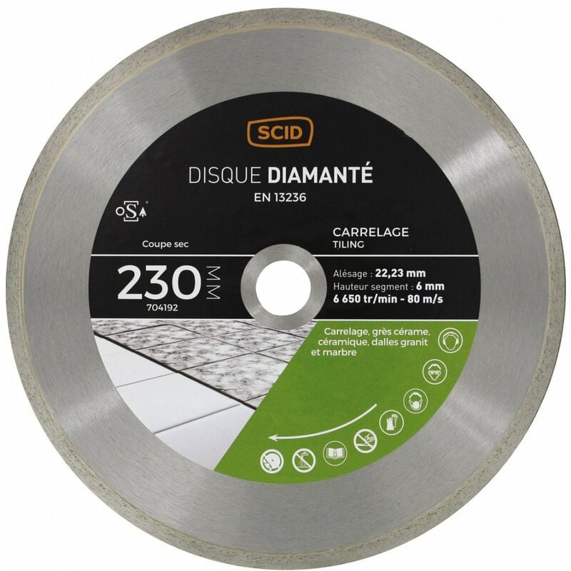 Scid - Disque grés cérame et carrelage 230 22,23