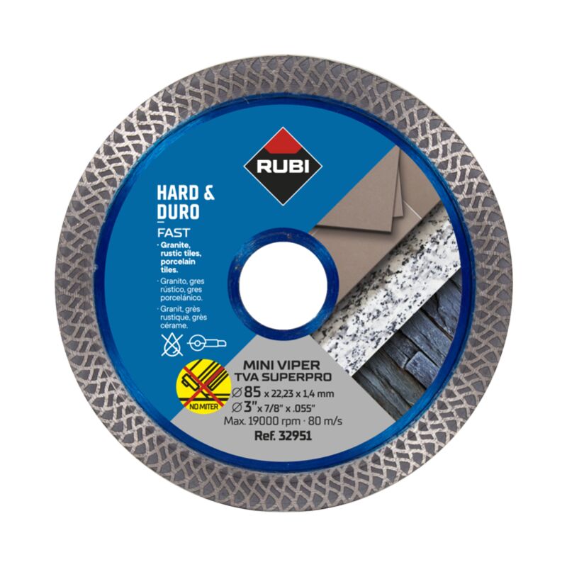 Rubi - Disque diamanté Mini Viper tva 85 Superpro - ø 85 mm 32951