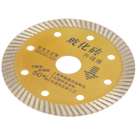 Disque diamanté or 105x20x1.2mm pour coupe béton, granit, marbre, carrelage, pierre